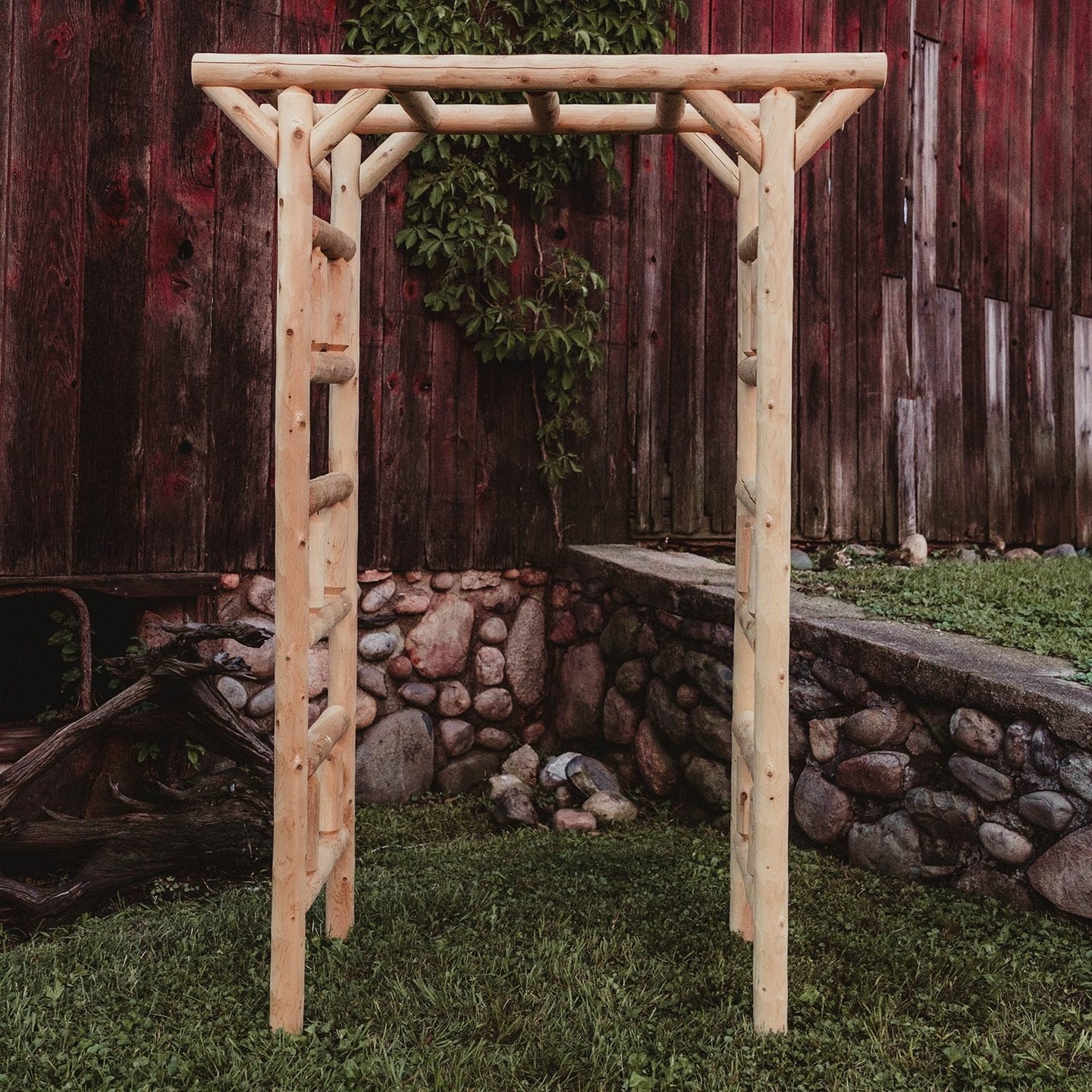 Small Cedar Log Arbor