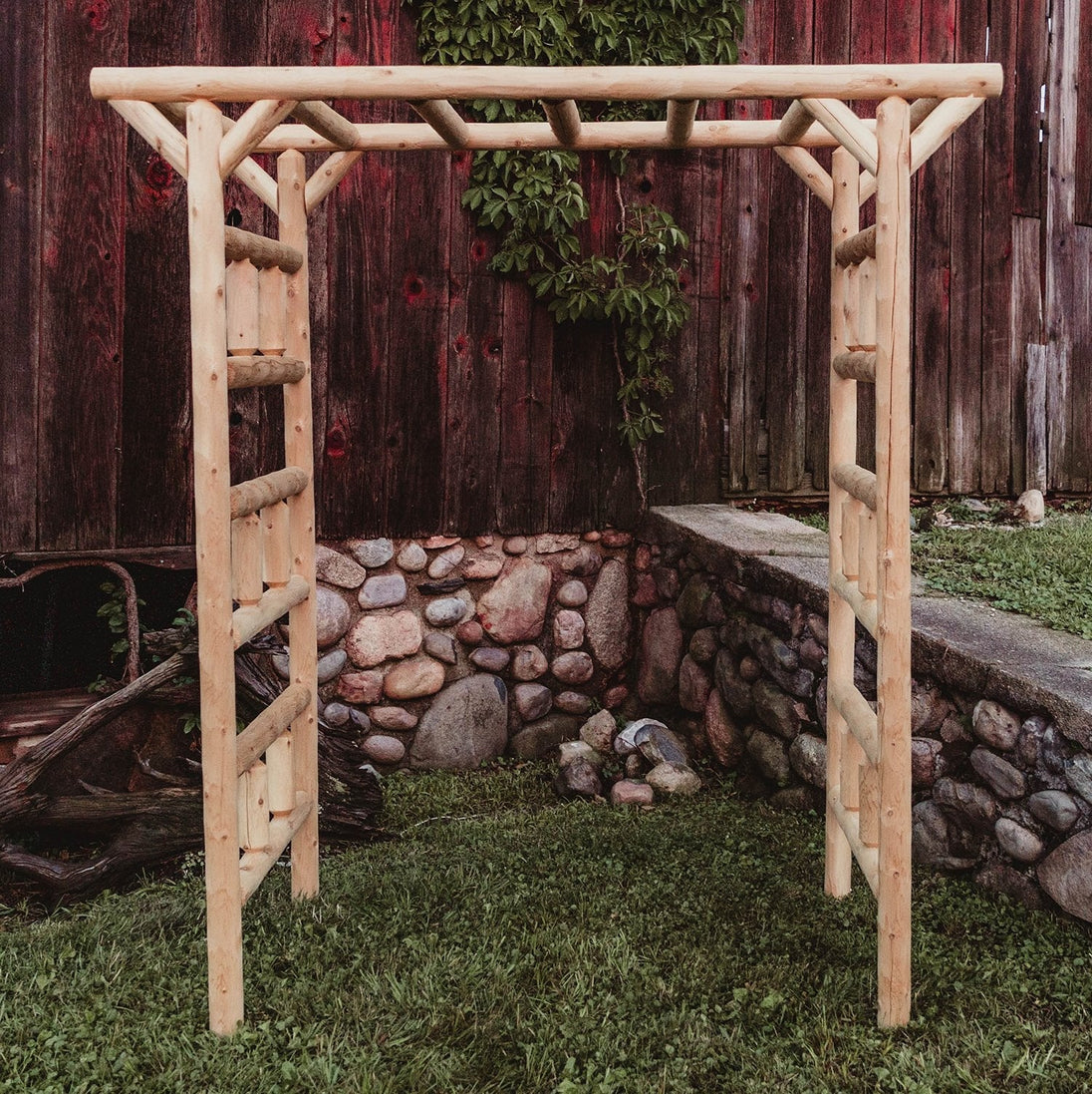 Large Cedar Log Arbor