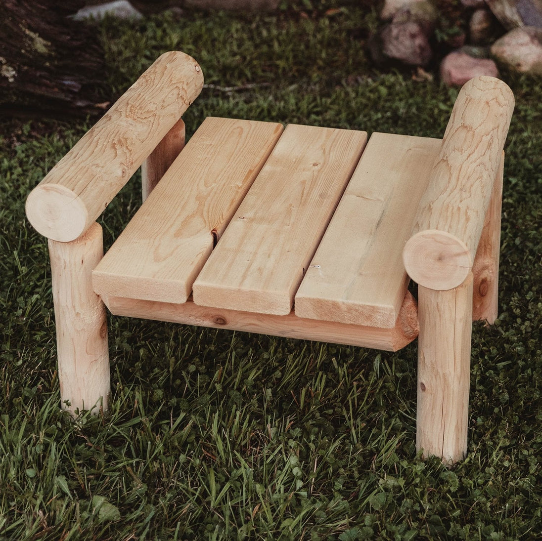 Lakeland Mills Cedar Log Ottoman
