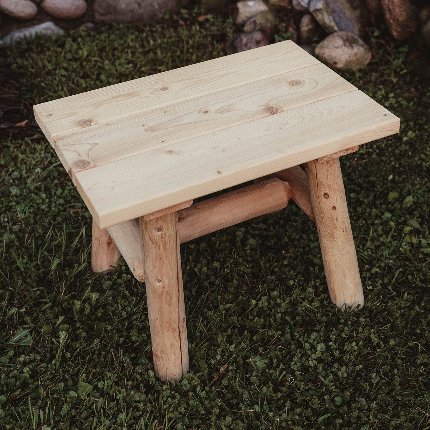 Lakeland Mills Cedar Log End Table