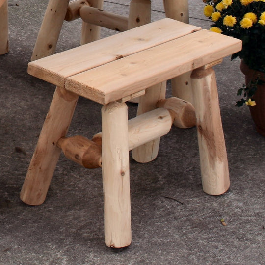 Lakeland Mills Cedar Log 23 inch End Bench