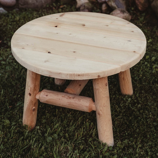 Lakeland Mills Cedar Log Round Coffee Table
