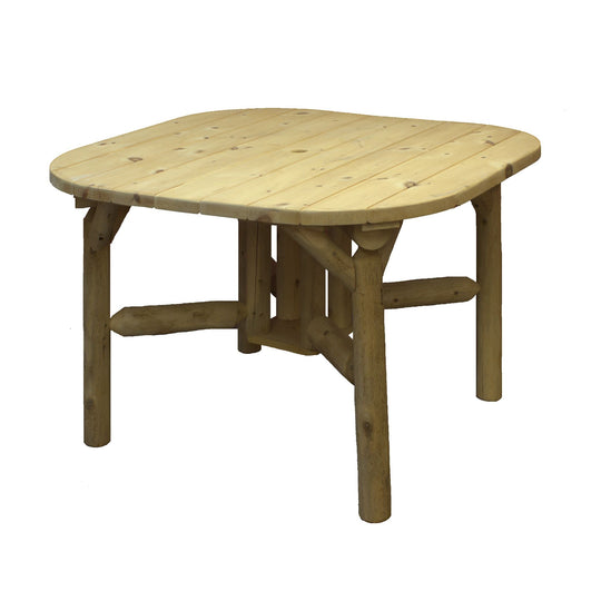 Lakeland Mills Cedar Log 47 inch Roundabout Table - detail