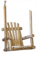 Lakeland Mills Cedar Log Single Chair Porch Swing - detail