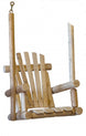 Lakeland Mills Cedar Log Single Chair Porch Swing - detail