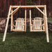 Lakeland Mills Cedar Log Double Chair Swing