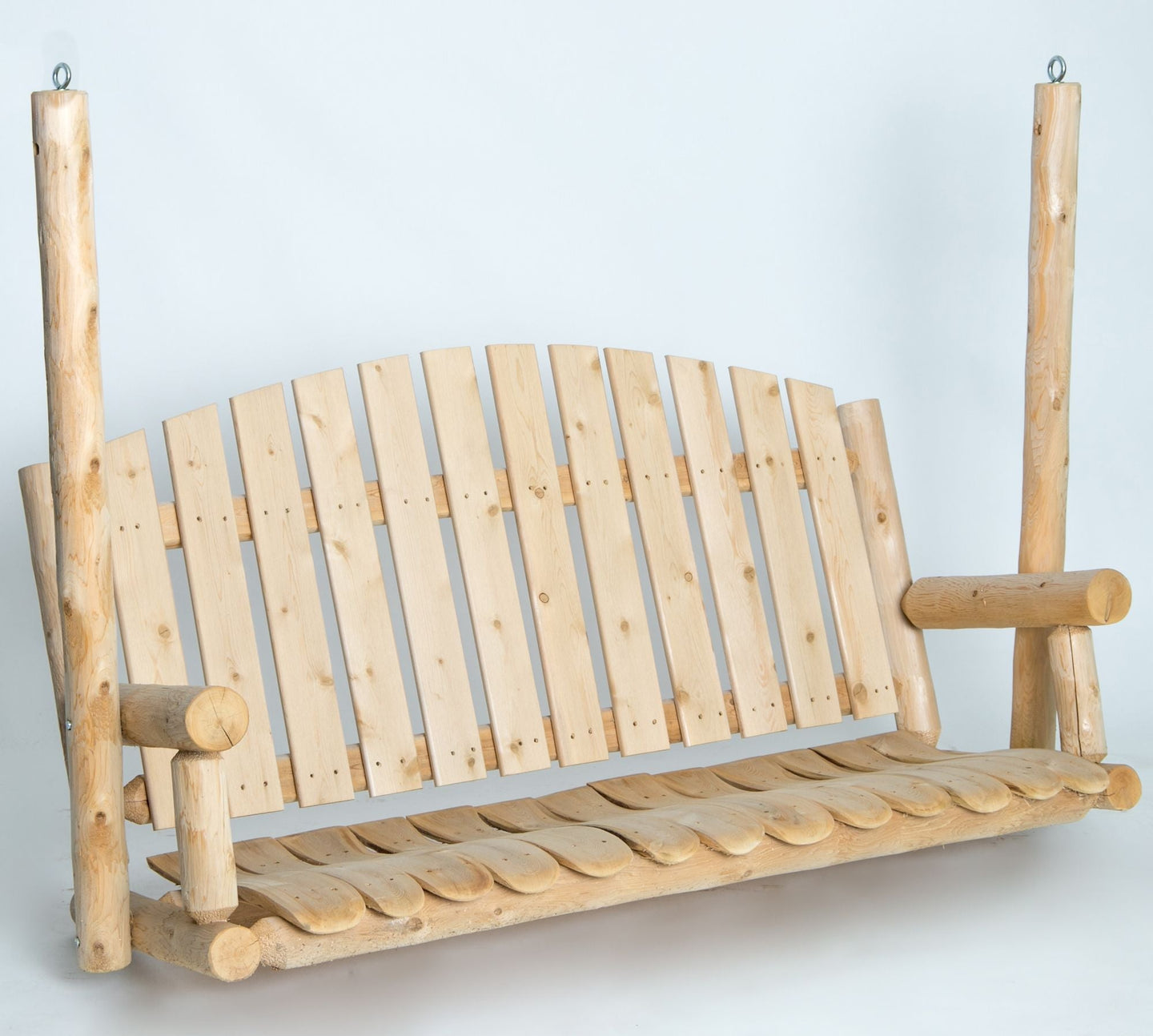 Lakeland Mills Cedar Log 5ft Country Garden Porch Swing