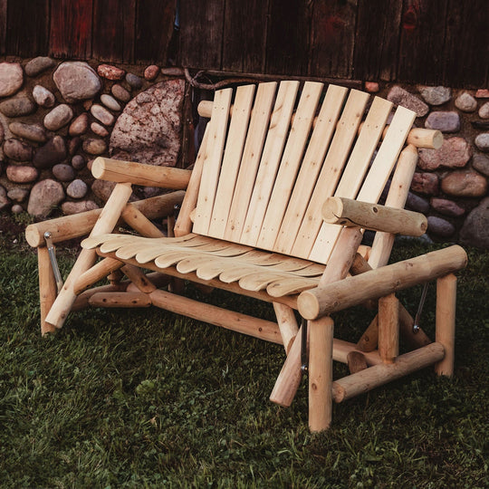 Lakeland Mills Cedar Log Glider