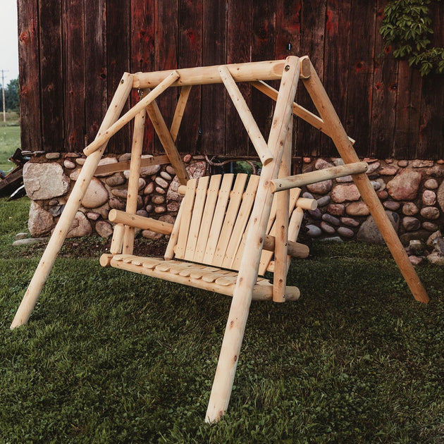Lakeland Mills Cedar Log 4ft Yard Swing