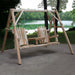 Lakeland Mills Cedar Log Tete-A-Tete Yard Swing - detail