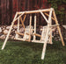 Lakeland Mills Cedar Log Double Chair Swing - detail