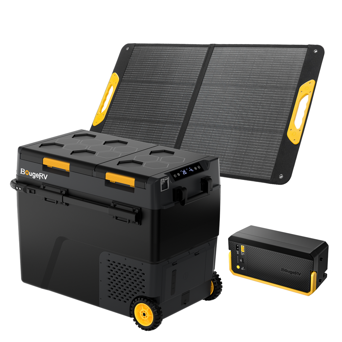 Product photo of BougeRV New CRD2 V2.0 61QT Dual Zone 12V Portable Fridge