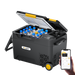 BougeRV portable refrigerator connected to a smartphone