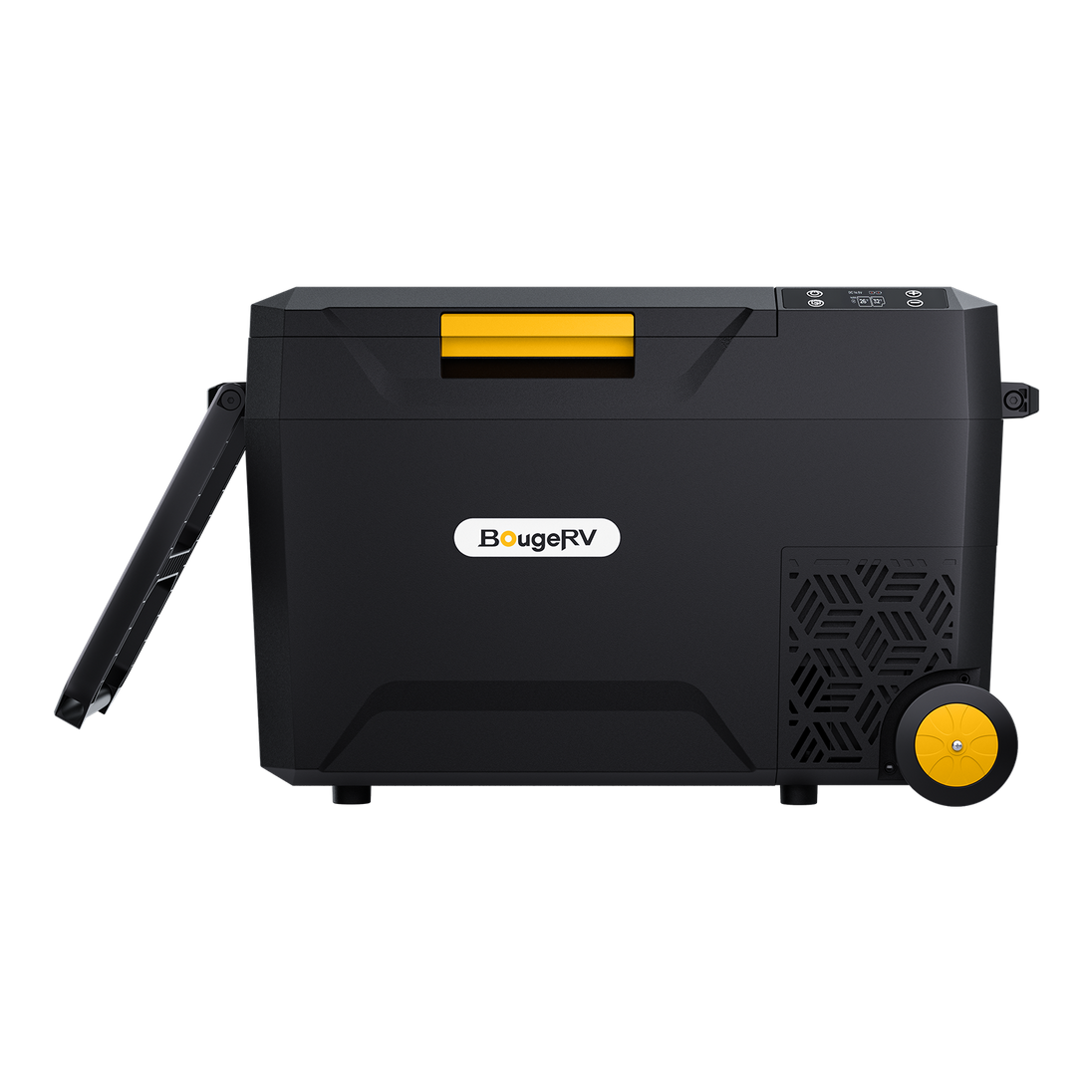 BougeRV portable refrigerator with wheels and handle