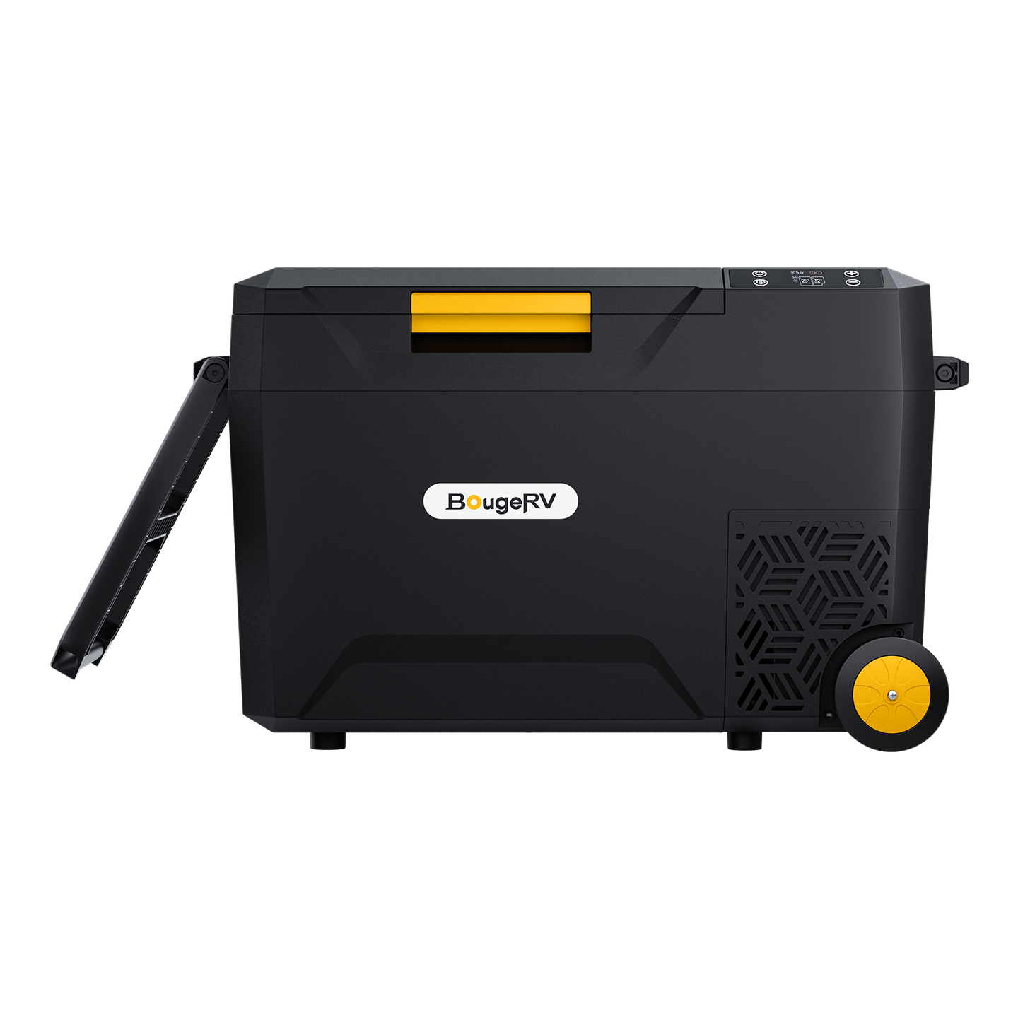 BougeRV portable refrigerator with wheels and handle