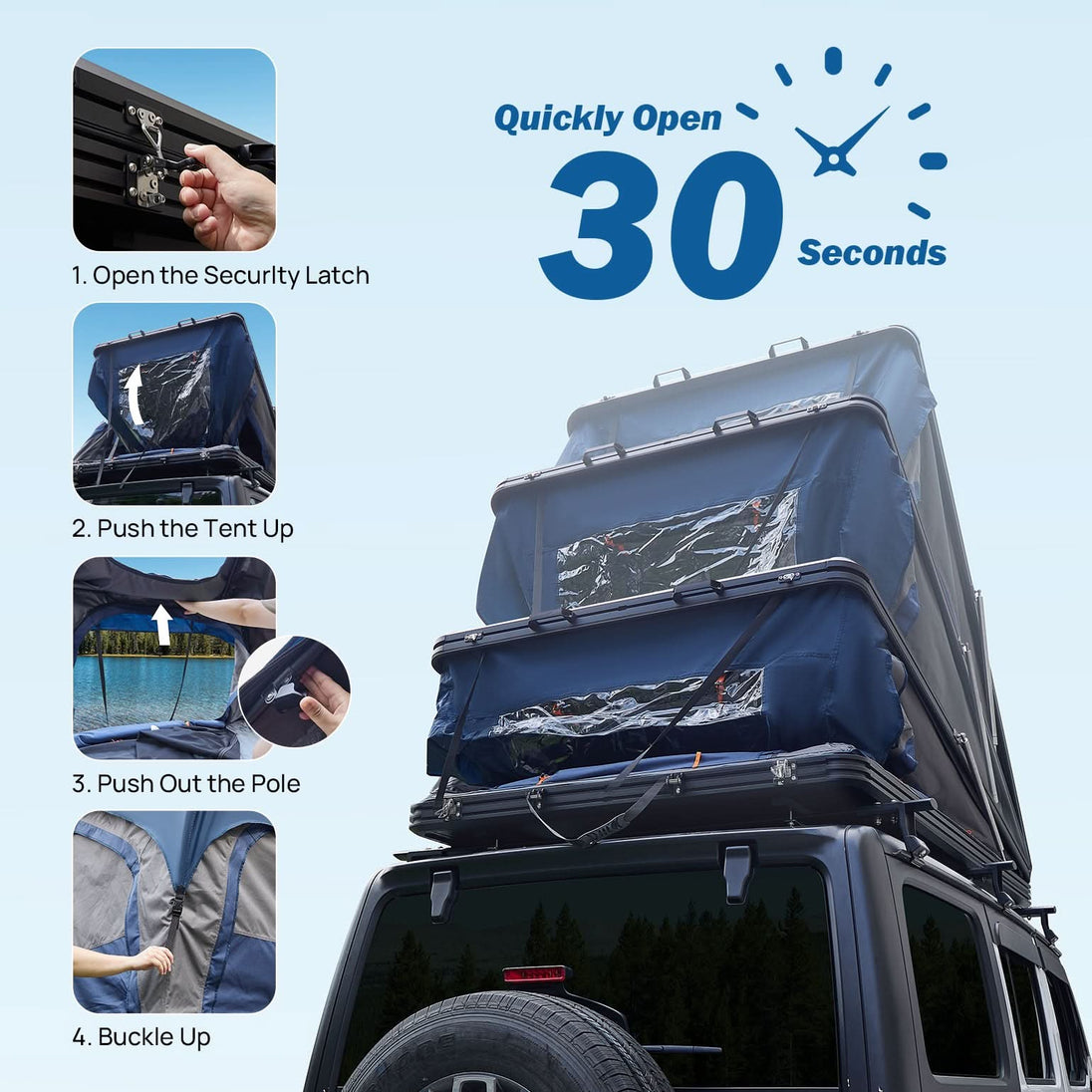Product photo of JOYTUTUS Overland Aluminum Hard Shell Rooftop Tent