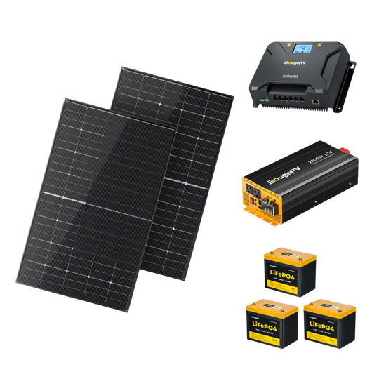 Product photo of BougeRV 12V 600W TOPCon Rigid Solar Kit