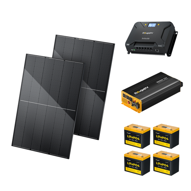 Product photo of BougeRV 12V 800W TOPCon Premium Rigid Solar Kit
