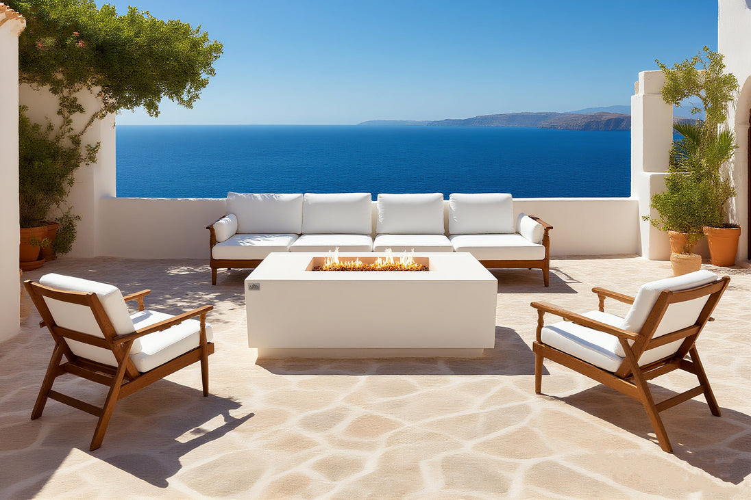 SEDONA Fire Table - Cream White