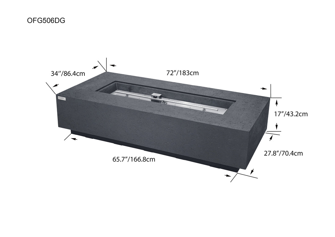 SAVANAH Fire Table - Dark Gray