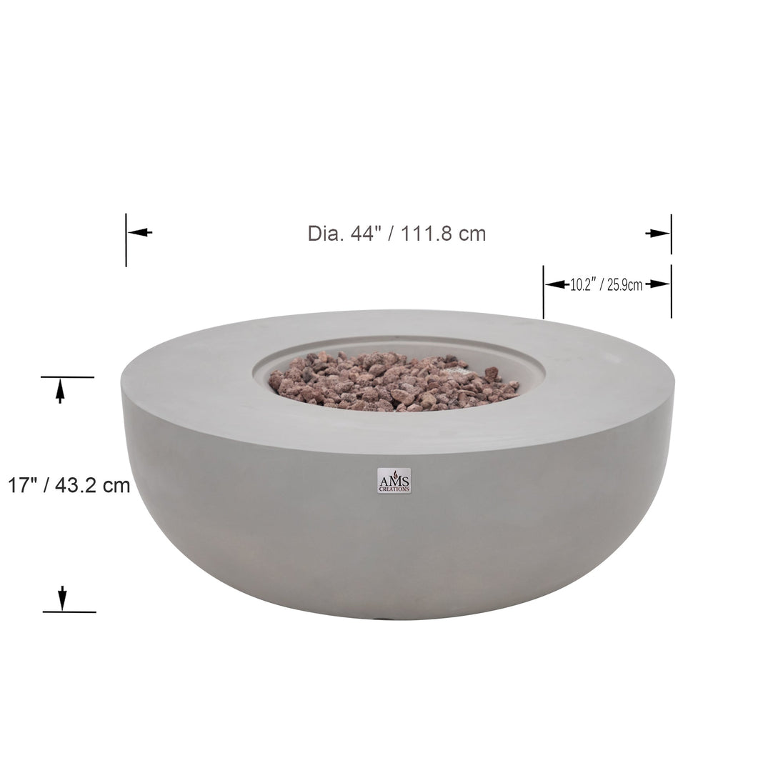 ECLIPSE Fire Bowl - Light Gray