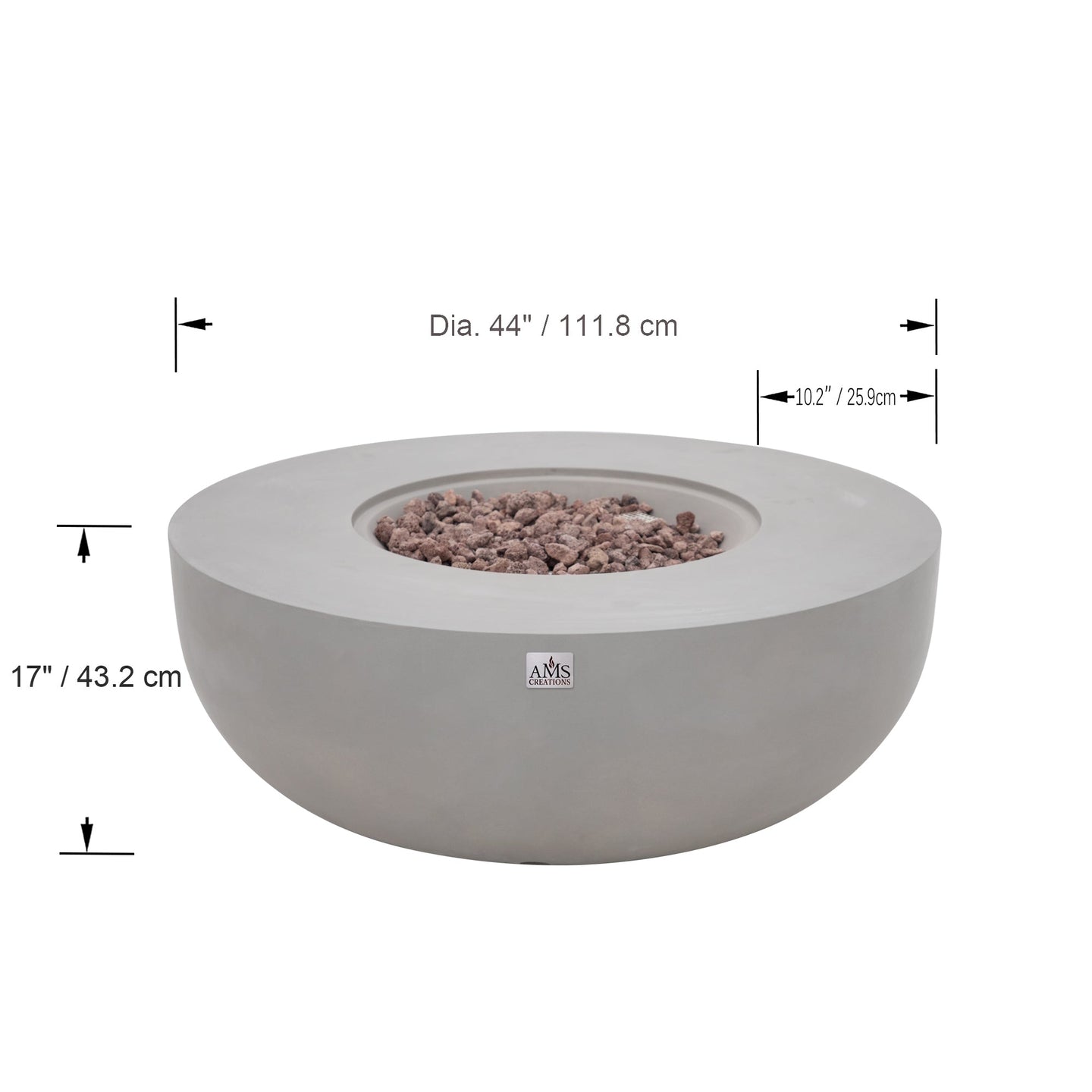 ECLIPSE Fire Bowl - Light Gray