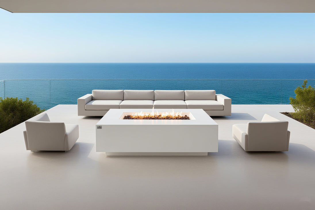 MADISON Fire Table - Cream White