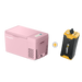 BougeRV pink mini fridge with battery