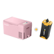 BougeRV pink mini fridge with battery