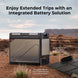 Portable battery power fridge with solar panel