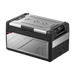 BougeRV Rocky 41QT Dual Zone 12V Portable Fridge with a digital display, front handles, and stainless steel exterior.