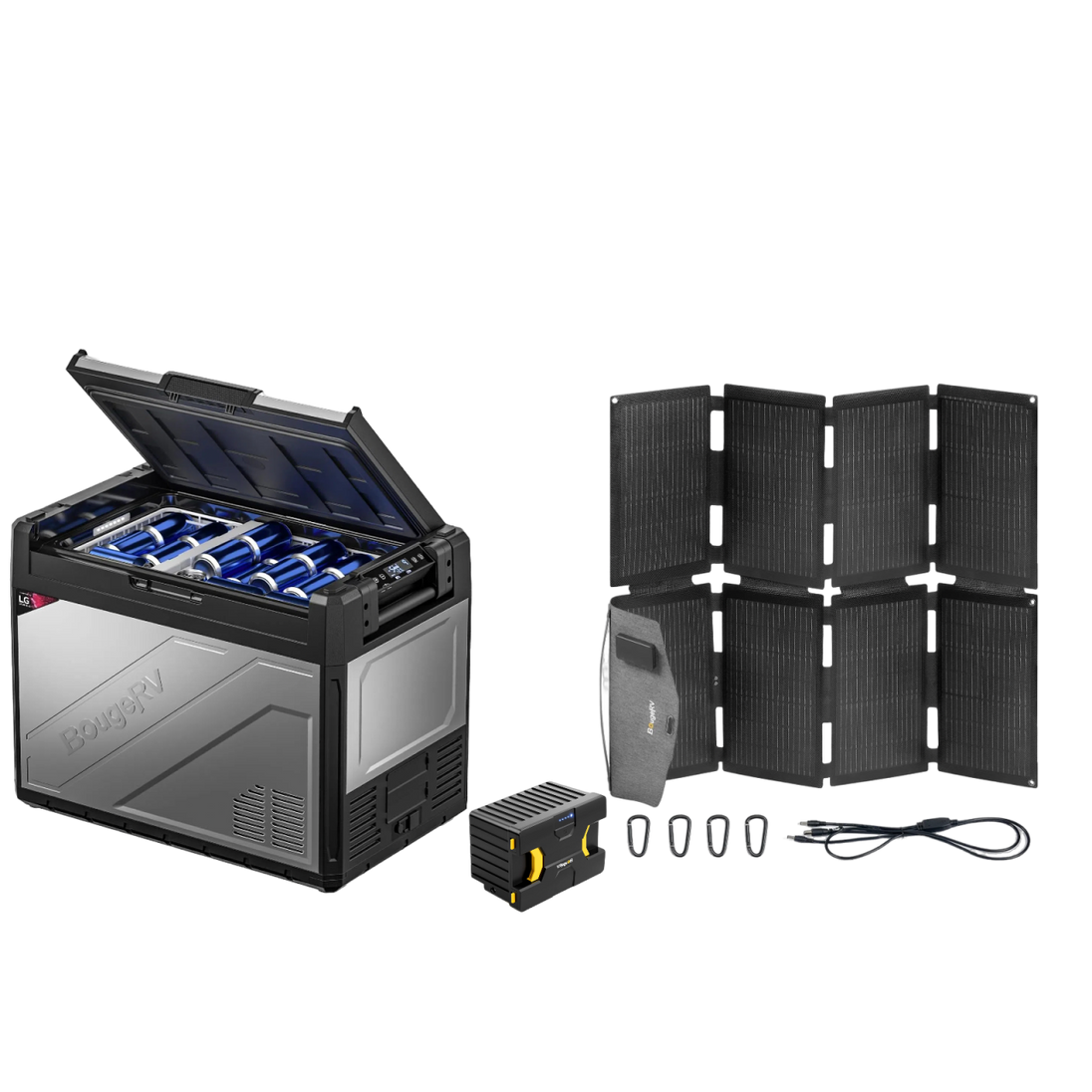 Product photo of BougeRV Rocky V2.0 69QT Dual Zone 12V Portable Fridge