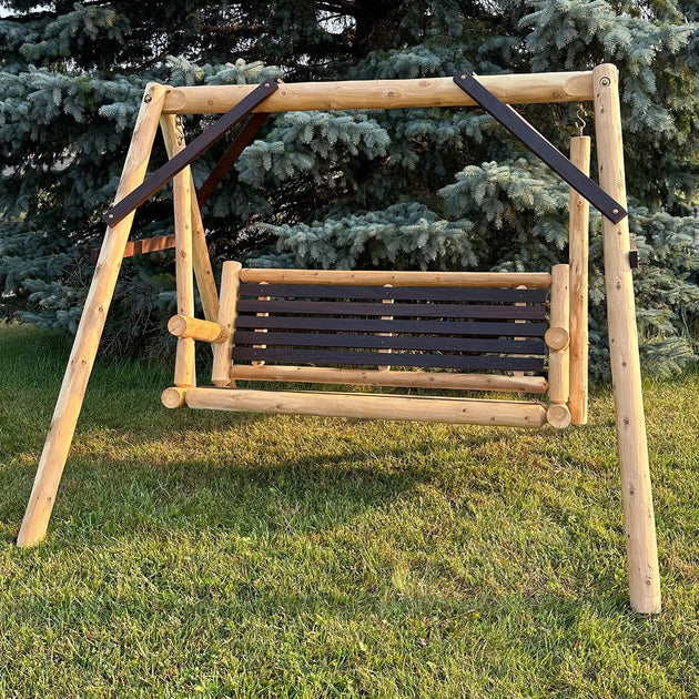 ThermaFusion Cedar Log 4 Foot Yard Swing