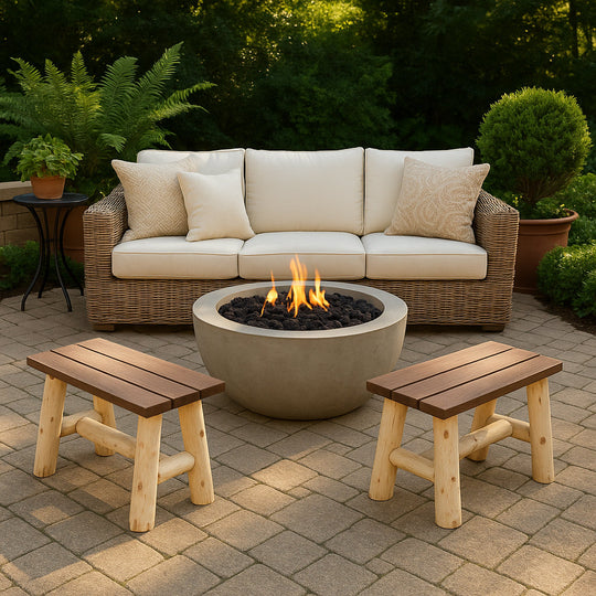 ThermaFusion Cedar Log End Table