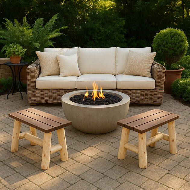 ThermaFusion Cedar Log End Table