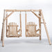 Lakeland Mills Cedar Log Double Chair Swing - detail