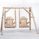 Lakeland Mills Cedar Log Double Chair Swing - detail