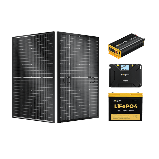 Product photo of BougeRV 12V 200W TOPCon Rigid Solar System Kit