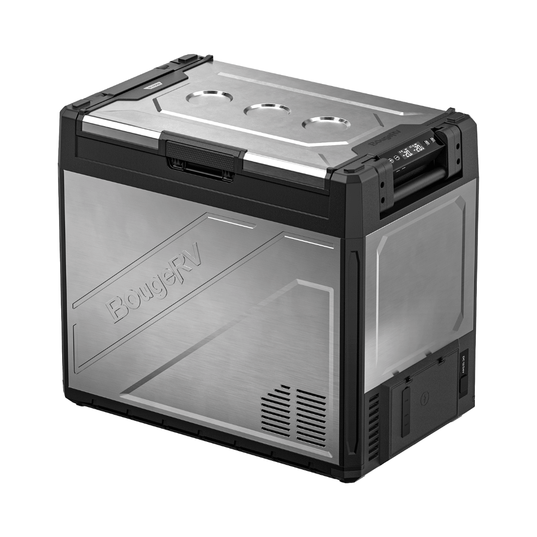 Product photo of BougeRV New Rocky V3.0 81QT Dual Zone 12V Car Fridge