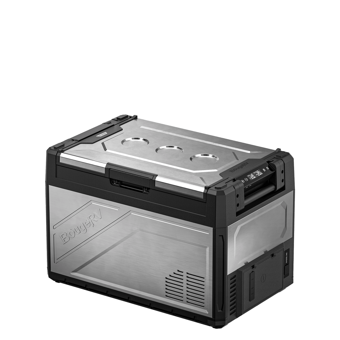 Product photo of BougeRV New Rocky V3.0 55QT Dual Zone 12V Car Fridge with 240Wh Battery