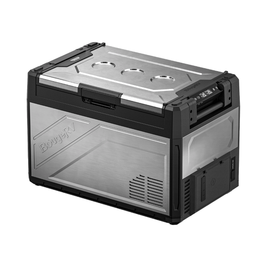 Product photo of BougeRV New Rocky V3.0 55QT Dual Zone 12V Car Fridge