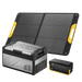 Product photo of BougeRV New Rocky V3.0 41QT Dual Zone 12V Car Fridge with 240Wh Battery - 100W Solar Kit