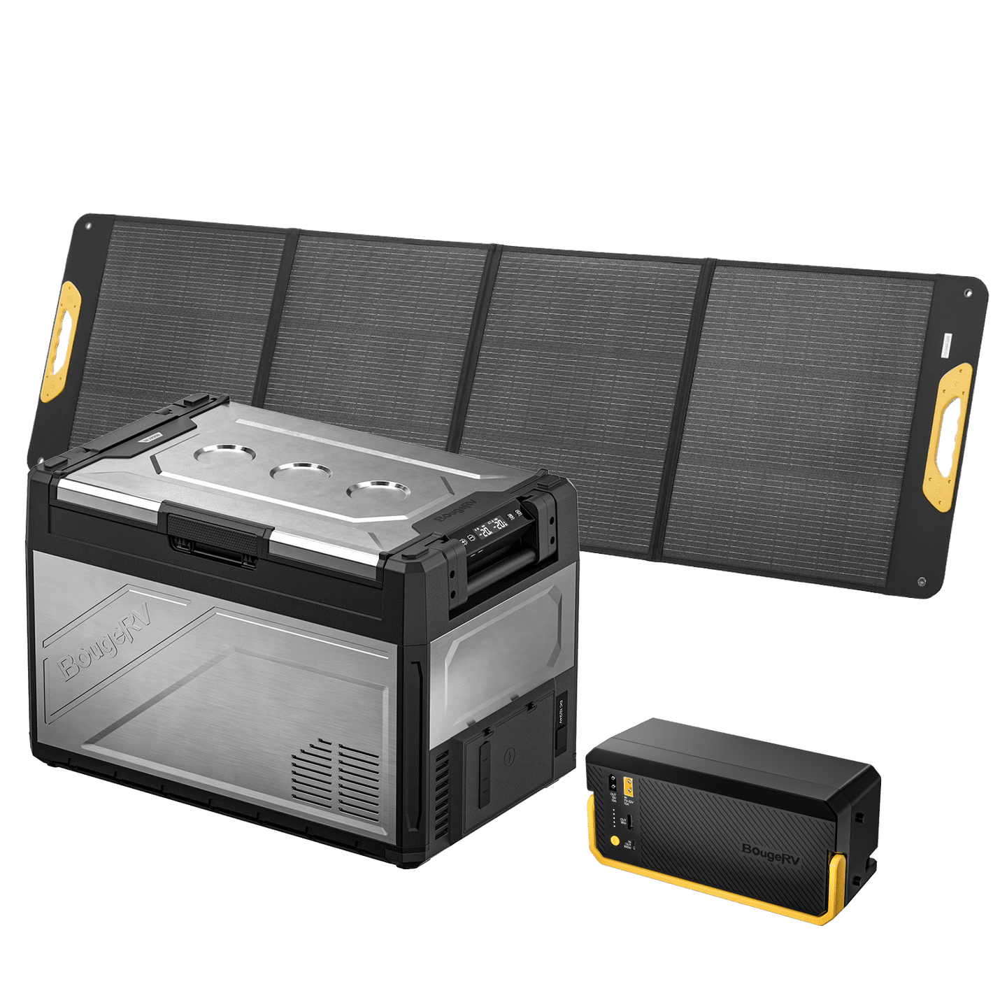 Product photo of BougeRV New Rocky V3.0 55QT Dual Zone 12V Car Fridge