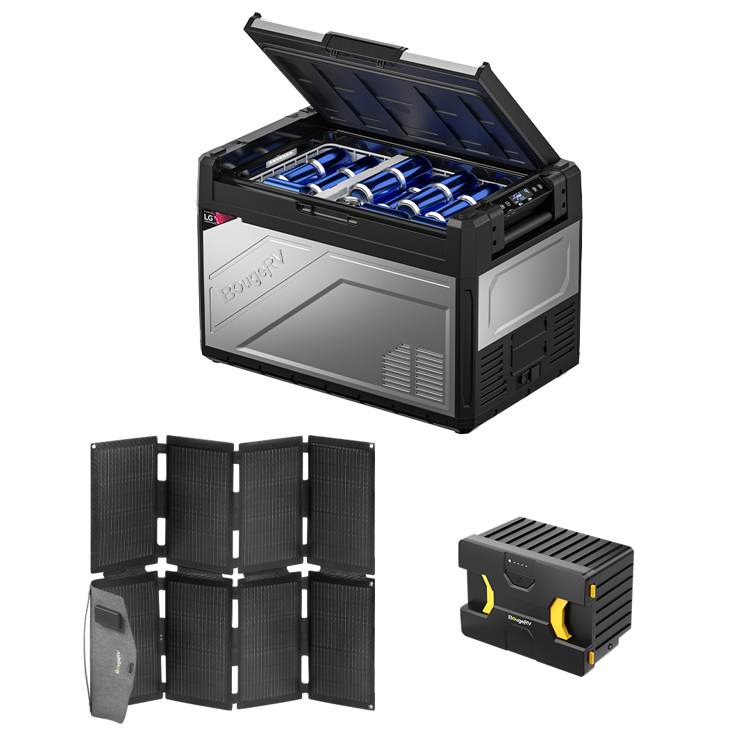 Product photo of BougeRV Rocky Solar Battery Portable Fridge Kit
