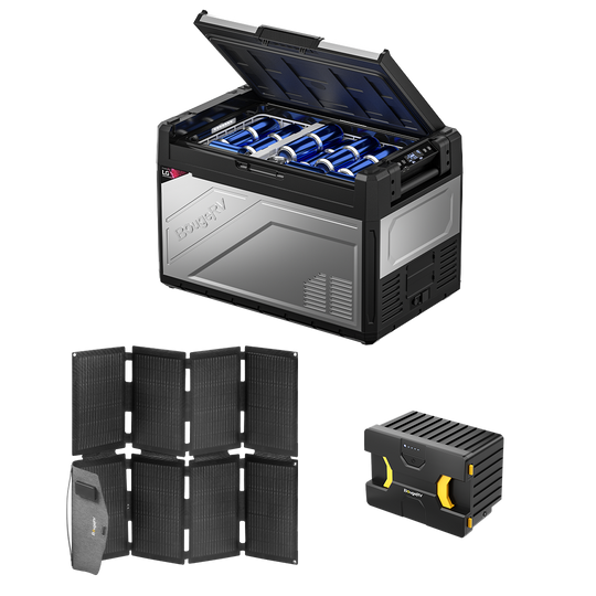 Product photo of BougeRV Rocky Solar Battery Portable Fridge Kit