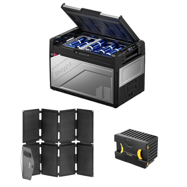 Product photo of BougeRV Rocky Solar Battery Portable Fridge Kit